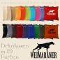 Preview: Kissen Weimaraner Jagdhunde Shop