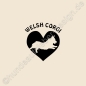 Preview: Hundeaufkleber Welsh Corgi