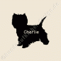Preview: West Highland Terrier wunschname aufkleber