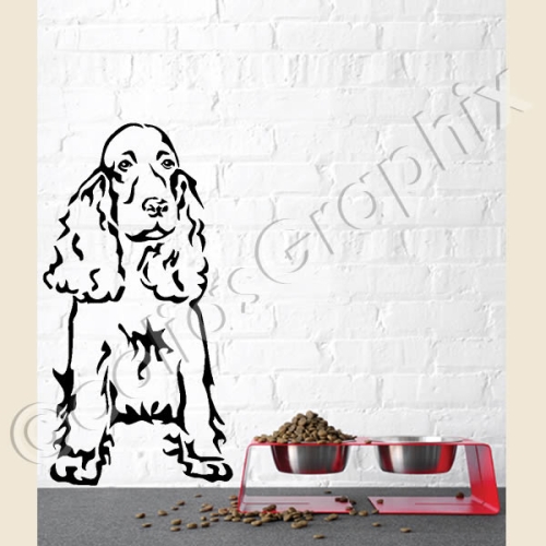 Cocker Spaniel wandtattoo hunde