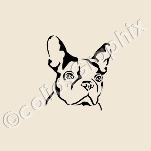 Franzoesische Bulldogge Hundeaufkleber