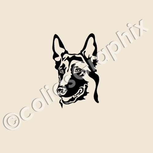 Malinois aufkleber