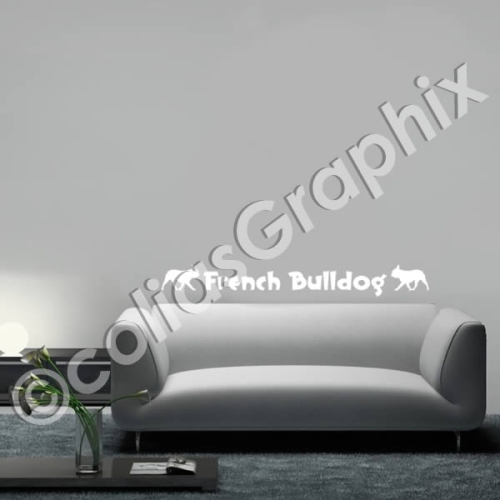 franzoesische bulldogge wand sticker