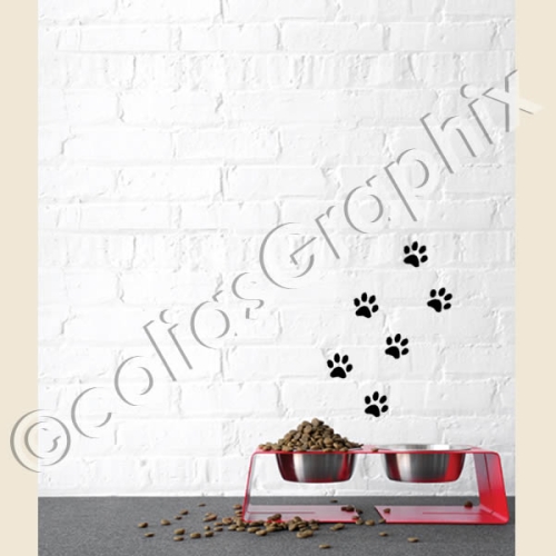 Hunde Pfoten Wandtattoo Aufkleber