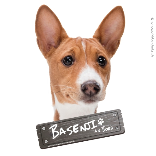Basenji an Bord Aufkleber