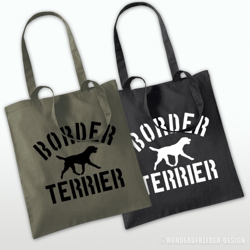 Umweltbeutel mit Hundedruck Border Terrier