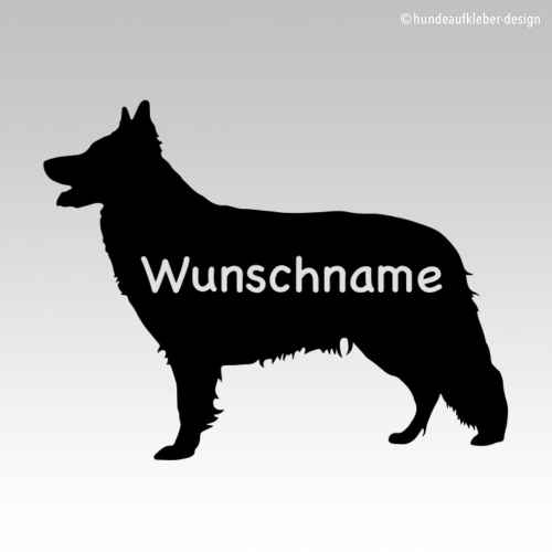 Berger Blanc Suisse Hundeaufkleber mit Wunschtext