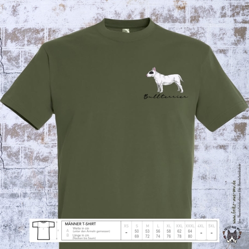 Bullterrier Herren T-Shirt Farbe army