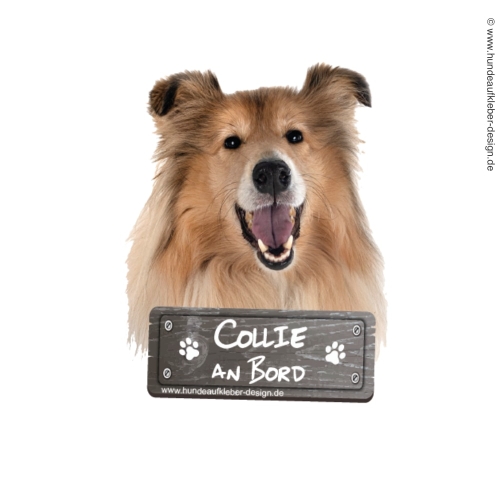 Preview: Collie an Bord Hundeaufkleber