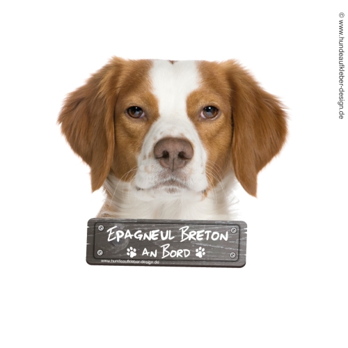 Epagneul Breton an Bord Hundeaufkleber
