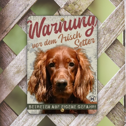 Irish Setter Warnschild DIN A5
