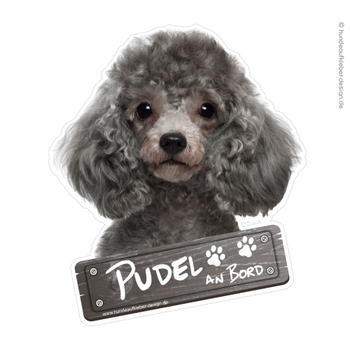 Pudel an Bord Hundeaufkleber