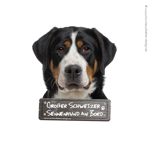 Schweizer Sennenhund an Bord Hundeaufkleber