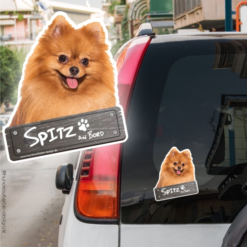 Zwergspitz Herz Vinyl Sticker Auto Truck Love Pom Hund Haustier Süß Flauschig 
