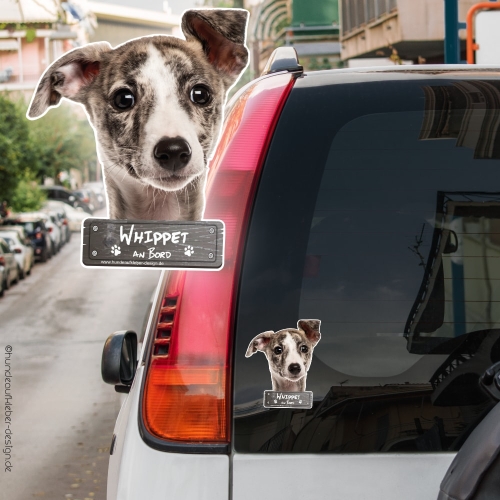 Whippet an Bord Autoaufkleber