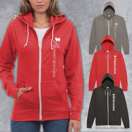 Pomeranian Kapuzen Sweatjacke Unisex