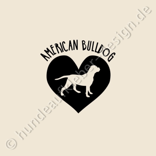 Hunde Autoaufkleber American Bulldog