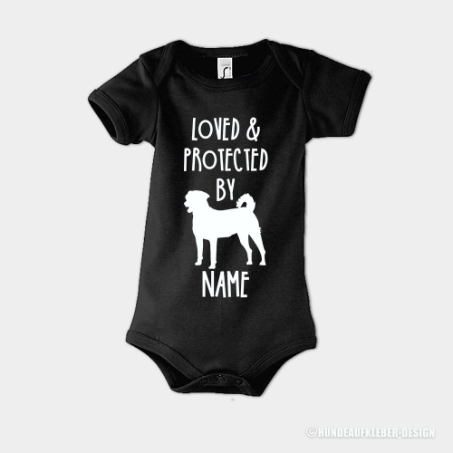 Baby Strampler Appenzeller Sennenhund  black