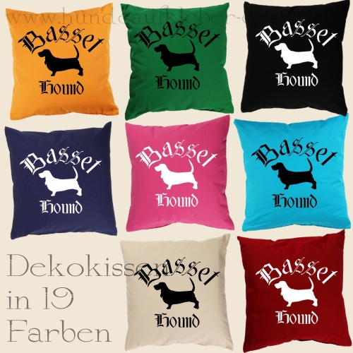 Basset Hound Dekokissen