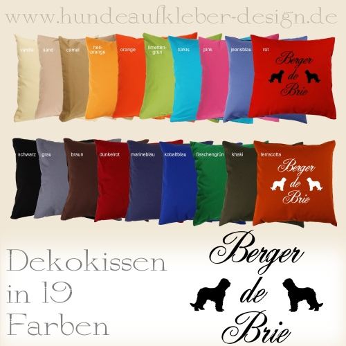Kissen Briard Hundedruck