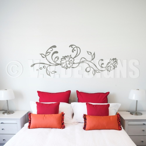 Blumen Wandtattoo Schlafzimmer