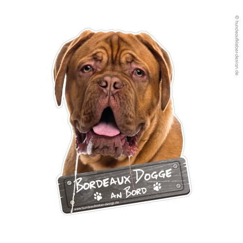 Bordeaux Dogge an Bord Hundeaufkleber