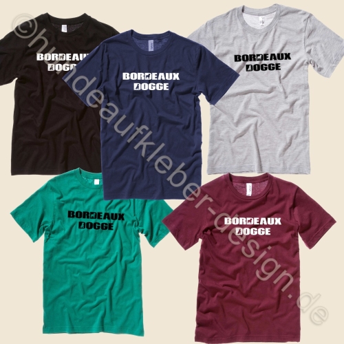 Herren Shirts mit Hundemotiven bedruckt Bordeaux Dogge