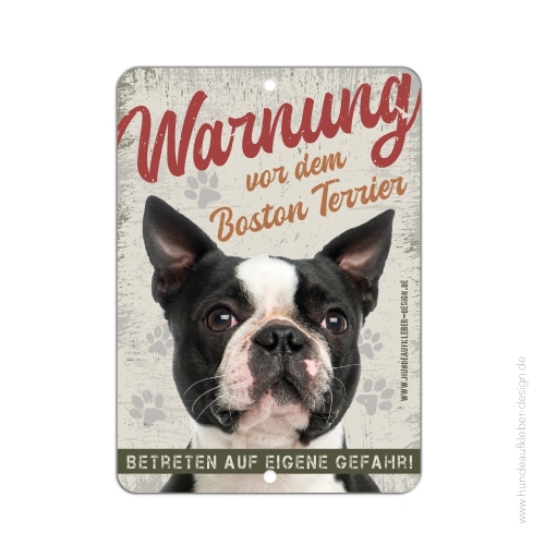 Boston Terrier Schild A5