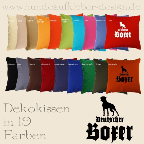 Kissen mit Hundemotiv Boxer