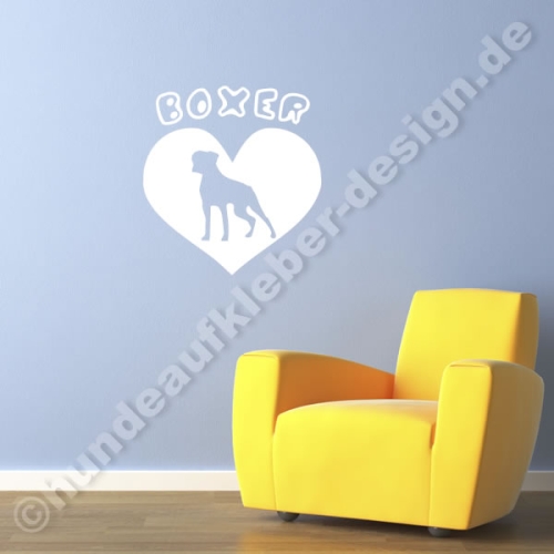 I love Boxer Wandtattoo Fanshop