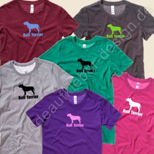 T-Shirts mit Hunden bedruckt Bull Terrier