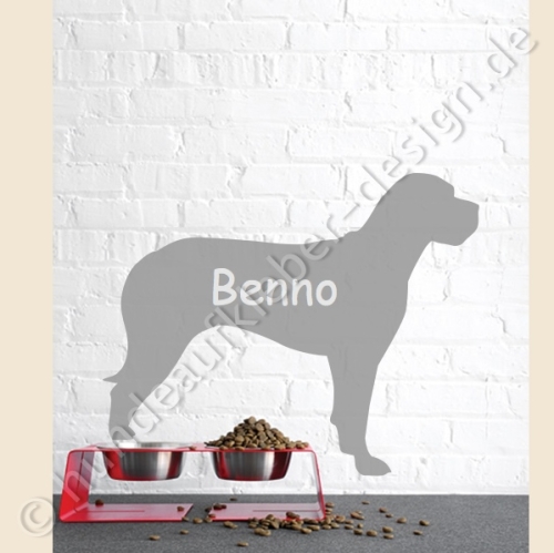 Hundeaufkleber mit Wunschtext Cane Corso
