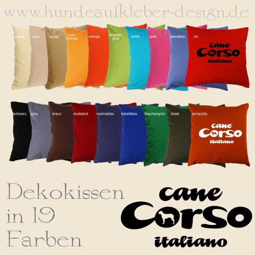 Preview: Kissen mit Hundedruck Cane Corso