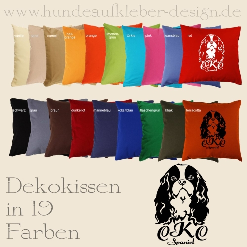 Kissen mit Hundemotiv CKC Spaniel