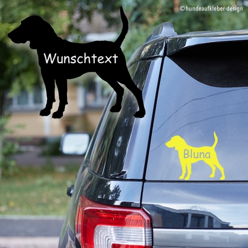 Coonhound Autoaufkleber mit Hundename