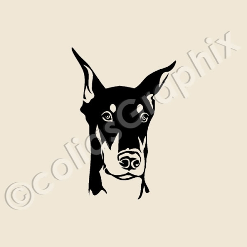 Dobermann Autoaufkleber