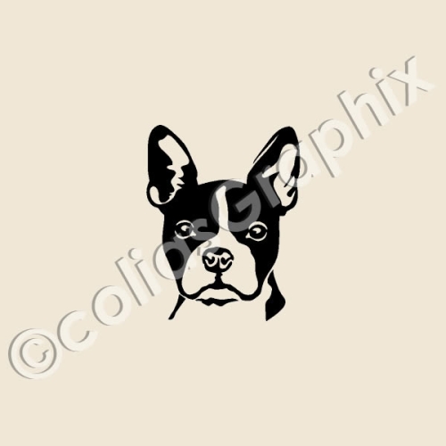 Boston Terrier Hundeaufkleber