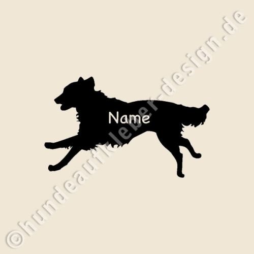 Preview: Flat Coated Retriever silhouette aufkleber