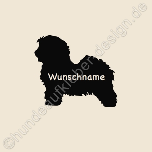 Havaneser Hundeaufkleber mit Hundename