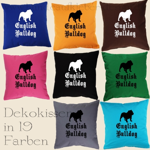Englische Bulldogge Dekokissen