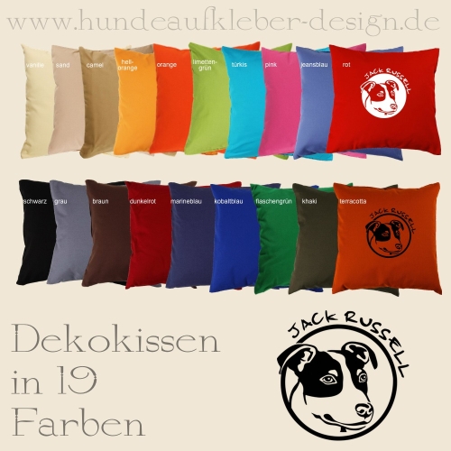Kissen bedruckt Jack Russell Motiv