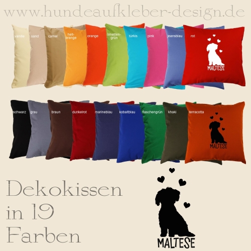 Kissen Hundemotiv Maltese