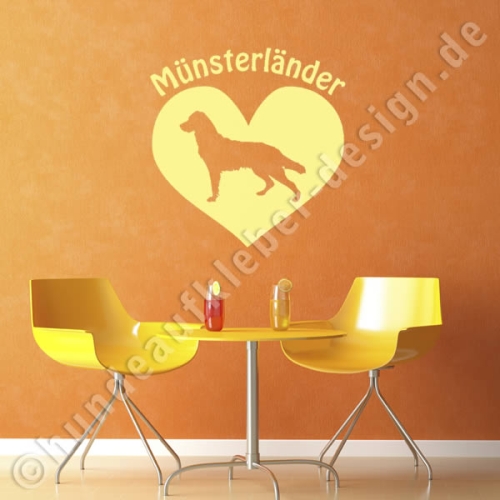 Münsterländer hunde wandtattoo