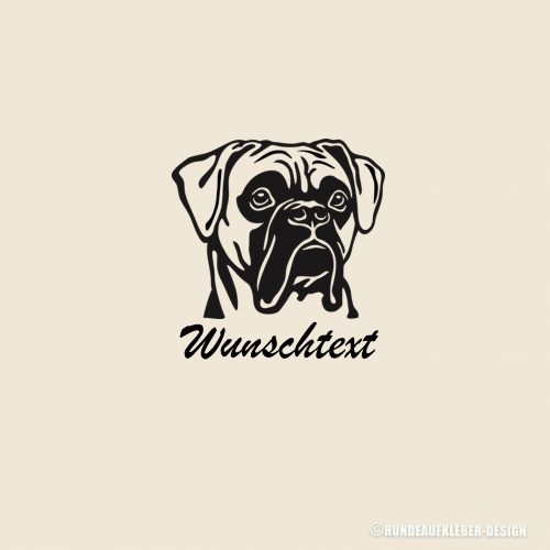 Boxer Hundeaufkleber wetterfest