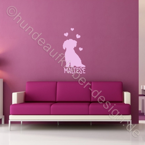 I love Malteser Hunde Wandtattoo