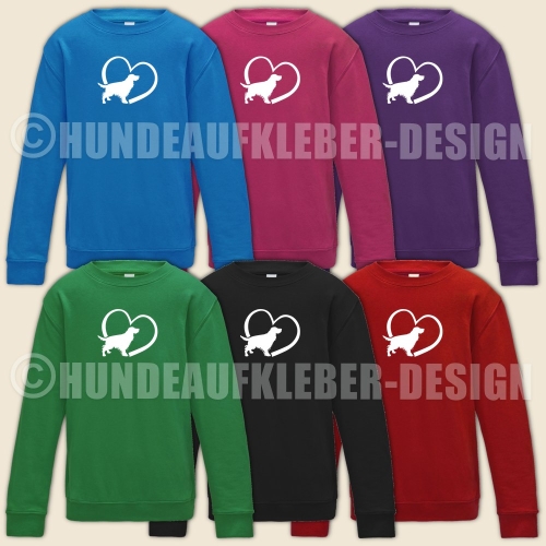 Hunde Pullover fuer Kinder mit Cockerspaniel