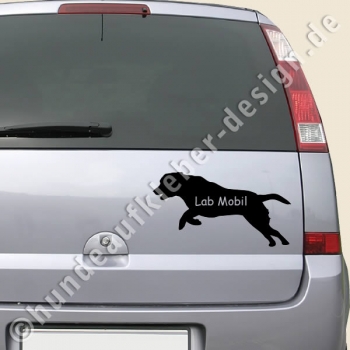 Labrador Retriever Autoaufkleber mit Hundename