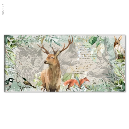 Tiere des Waldes auf Leinwand gespannt