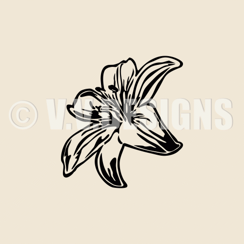 Lilienblüte Wandtattoo