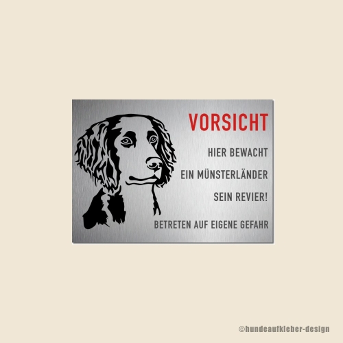 Münsterländer Hunde Warnschild
